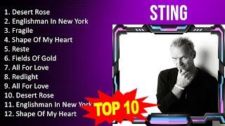 Sting 2023 - Greatest Hits, Full Album, Best Songs - Desert Rose, Englishman In New York, Fragil...