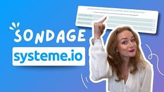 Créer un SONDAGE ???? dans SYSTEME IO ???? [ LE TUTO COMPLET ]