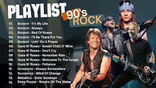 Bonjovi, Gun N Roses, Metallica, Scorpions - 90's Greatest Hits Rock Compilations